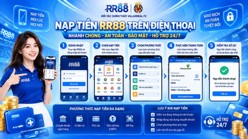 Hướng dẫn Nạp tiền RR88 trên điện thoại